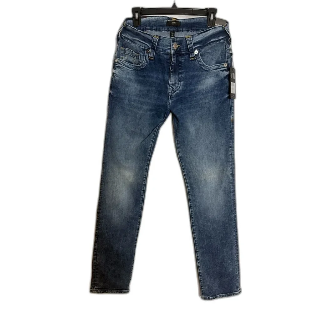NWT True Religion Geno Relaxed Slim Fit Jeans Men's Size 31 Medium Ink Blue